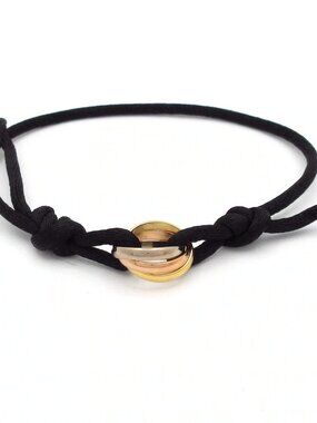 Cartier Trinity Cord Bracelet - 18K Tri-color Chemical fiber Calfskin